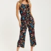 Liquorish Floral Print Jumpsuit With Straight Legs -Liquorish || Yumi Shop 1C13a2n1 15632
