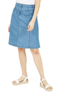 Yumi Blue Chambray Skirt