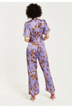 Liquorish Purple Floral Wide Leg Jumpsuit With Angel Sleeves 12 Liquorish Purple Floral Wide Leg Jumpsuit With Angel Sleeves -Liquorish || Yumi Shop 1YvbW2v0 15644