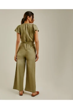Dusty Pink Wide Leg Belted Jumpsuit | Light Khaki -Liquorish || Yumi Shop 2t40kC1i 11545