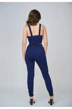 Yan Neo London The Thalia Navy Jersey Jacquard Luxe Jogger -Liquorish || Yumi Shop 34Gsoncs 6225