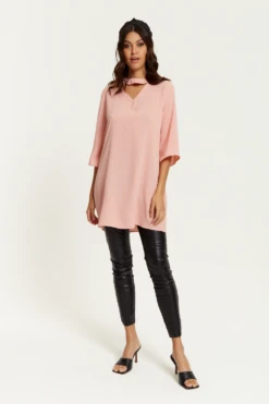 Hoxton Gal Oversized Detailed Neckline Tunic -Liquorish || Yumi Shop 3UQhSaJb 14923
