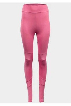 De La Creme Fashions Pink Mesh Panel Leggings