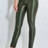 Goddiva Disco Leggings - Khaki