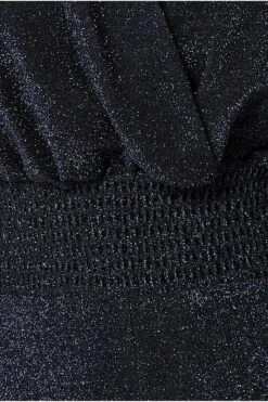 Goddiva Lurex Wrap Style Jumpsuit - Navy -Liquorish || Yumi Shop 7NMWNChj 12296