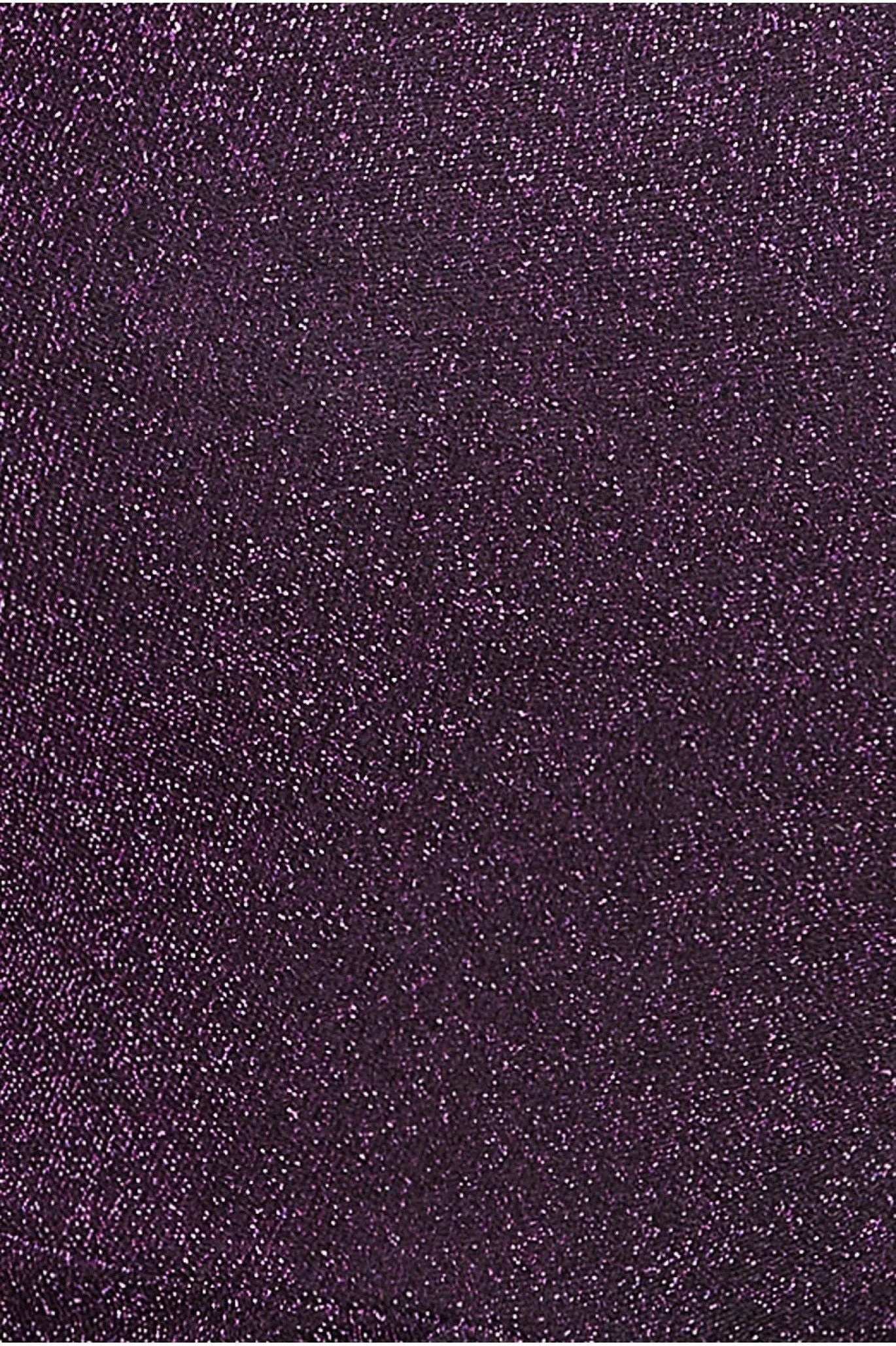 Goddiva One Sleeve Frill Lurex Maxi Dress - Purple 6 Goddiva One Sleeve Frill Lurex Maxi Dress - Purple - Image 4