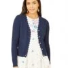 Yumi Navy Pointelle Stitch Cardigan -Liquorish || Yumi Shop 7l1ucHSM 14844