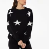 Liquorish Star Pattern Jumper In Black & White -Liquorish || Yumi Shop 7rTnuM3j 8028