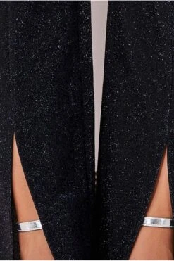 Goddiva Wide Leg Lurex Trouser - Navy 9 Goddiva Wide Leg Lurex Trouser - Navy -Liquorish || Yumi Shop 9oYgKIPj 12334