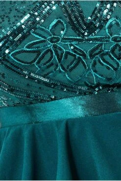 Goddiva Plus Sequin Bodice With Front Frill Maxi - Emerald -Liquorish || Yumi Shop A3TK1s0I 11730