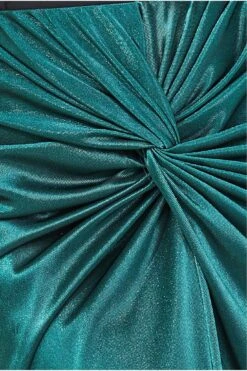 Goddiva Satin Knotted Midi Skirt - Emerald Green -Liquorish || Yumi Shop BdZOII7K 14561