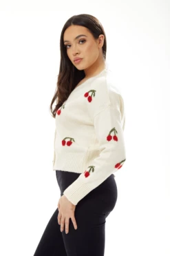 Liquorish Cherry Pattern Cardigan -Liquorish || Yumi Shop D9Y2OKHv 13873