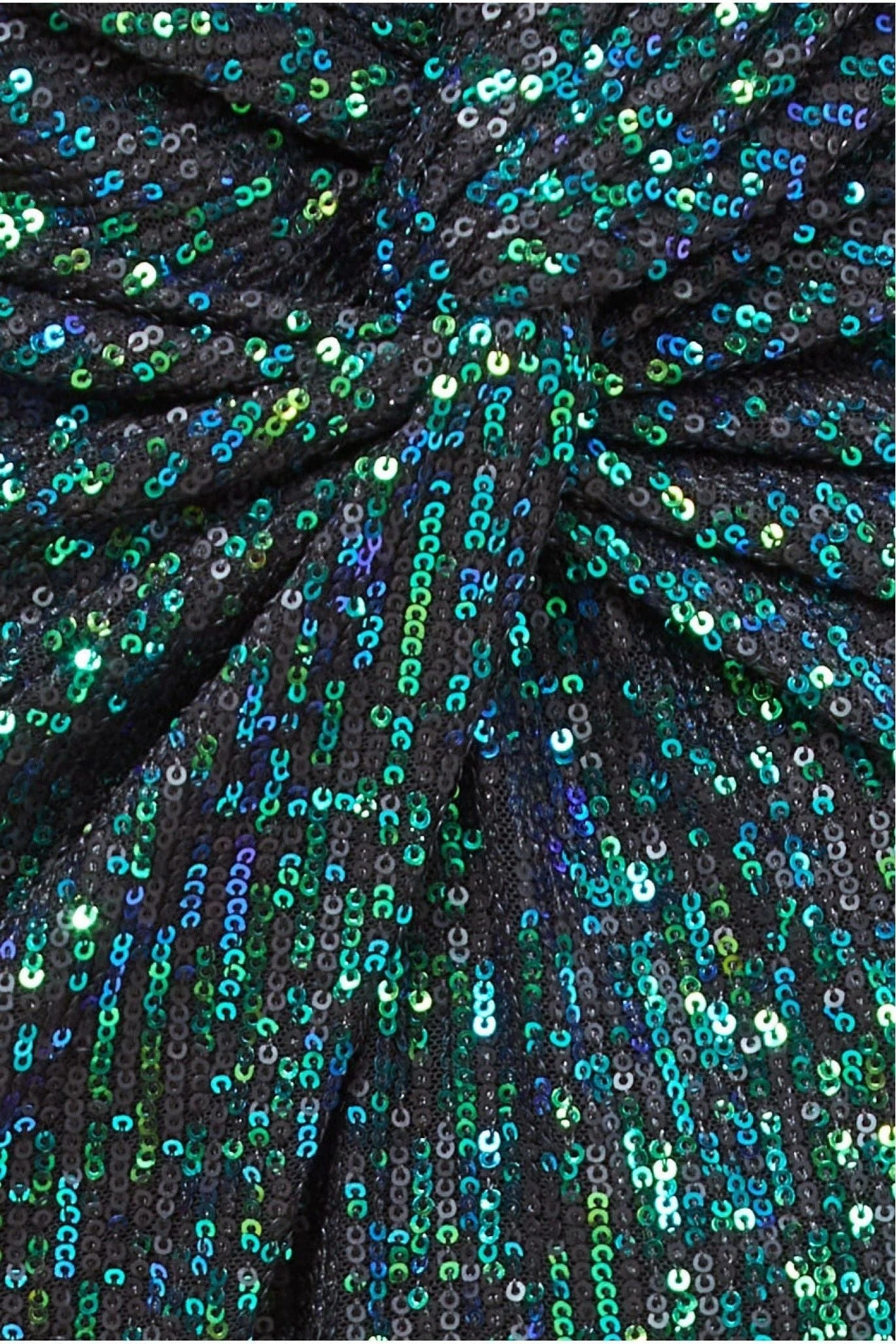 Goddiva Knot Front Sequin Midi Skirt - Emerald Green 6 Goddiva Knot Front Sequin Midi Skirt - Emerald Green - Image 5