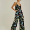 Dusty Pink Tropical Print Ruffled Jumpsuit | Dark Blue 1 Dusty Pink Tropical Print Ruffled Jumpsuit | Dark Blue -Liquorish || Yumi Shop G8GcVo10 11538