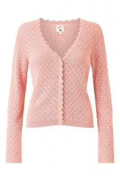 Yumi Blush Pointelle Stitch Cardigan -Liquorish || Yumi Shop GGIMM9ZA 14845