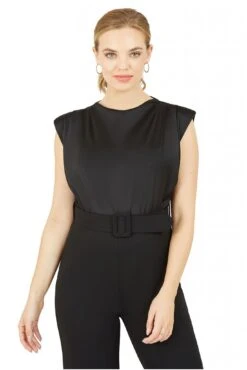 Mela London Black Cowl Neck Stretch Jumpsuit -Liquorish || Yumi Shop IP8qfe9h 13938