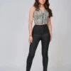Yan Neo London Diona Black Embossed Print Leggings -Liquorish || Yumi Shop ISEOOeh8 13044