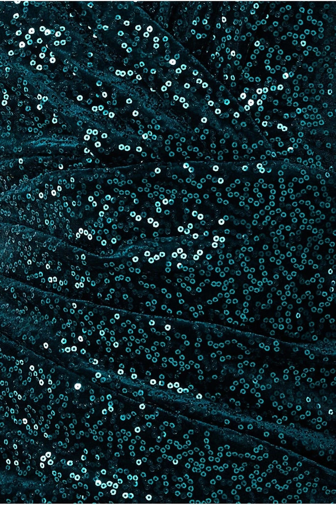 Goddiva Sequin & Velvet Bardot Maxi Dress - Emerald Green 6 Goddiva Sequin & Velvet Bardot Maxi Dress - Emerald Green - Image 4