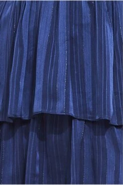 Goddiva Tiered Chiffon Maxi Dress - Navy -Liquorish || Yumi Shop JJlLo263 10527