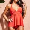 Goddiva Open Back Tankini Set - Orange -Liquorish || Yumi Shop JrwjkEaG 10887