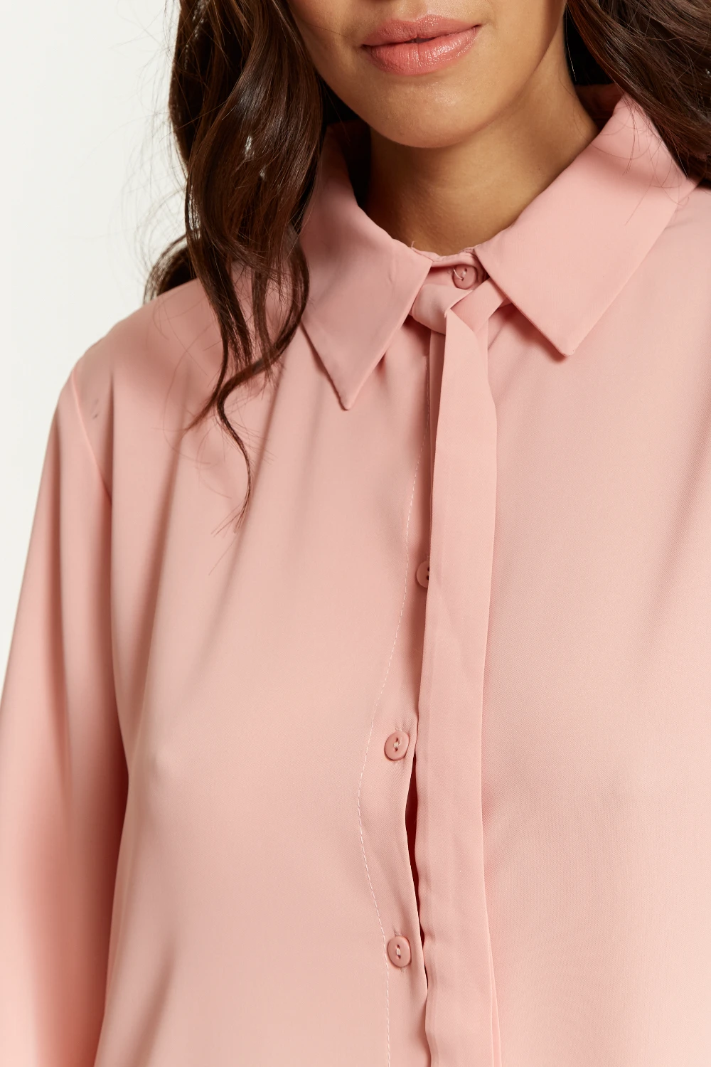Hoxton Gal Oversized Tie Detailed Shirt Tunic 4 Hoxton Gal Oversized Tie Detailed Shirt Tunic - Image 2