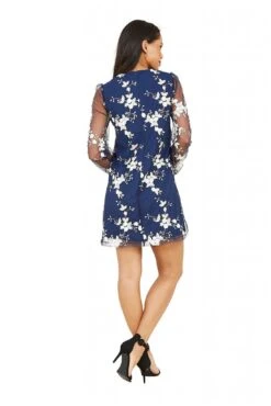 Yumi Navy Embroidered Lace Mesh Tunic -Liquorish || Yumi Shop L8boqXfG 14480