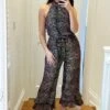 Signage Leopard High Neck Keyhole Culotte Jumpsuit -Liquorish || Yumi Shop LP07yKPj 15271