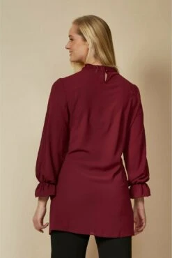 Hoxton Gal Tie Ruffle Neck Top With Tie Waist -Liquorish || Yumi Shop NImdPRwt 9201