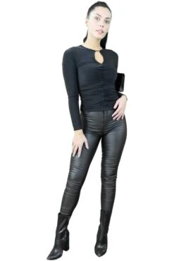 Signage Pu Black Legging Casual