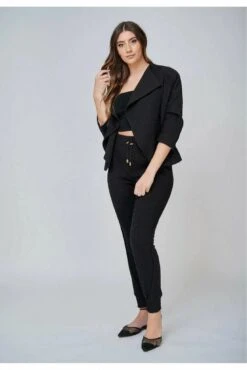 Yan Neo London The Thalia Jersey Jacquard Luxe Jogger -Liquorish || Yumi Shop OA3BhCVH 13050