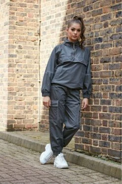 Double Second Khaki Grey Washed Cargo Trouser -Liquorish || Yumi Shop PT2N8mAn 11878