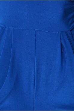 Goddiva Plunging V-neck Jumpsuit - Royal Blue -Liquorish || Yumi Shop Q9lJMYQg 12878