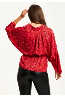 Liquorish Heart Print Shirt With Long Sleeves And Tie Waist -Liquorish || Yumi Shop SZ9q182n 14961