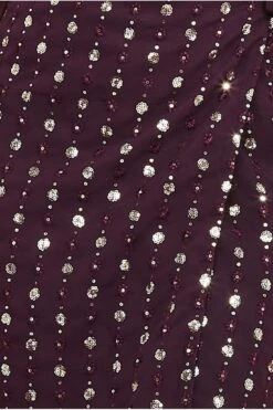 Goddiva Wrap Sequin Top With Cami - Wine -Liquorish || Yumi Shop TpsozMKK 13229
