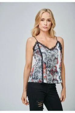 Yan Neo London The Lea Reversible Snake Print Cami Top