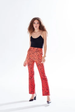 Liquorish Leopard Print Ombre Suit Trousers