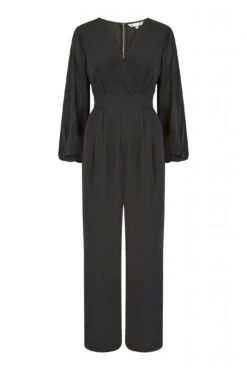 Yumi Black Long Sleeve Jumpsuit With Pockets -Liquorish || Yumi Shop V5N6izLt 13355