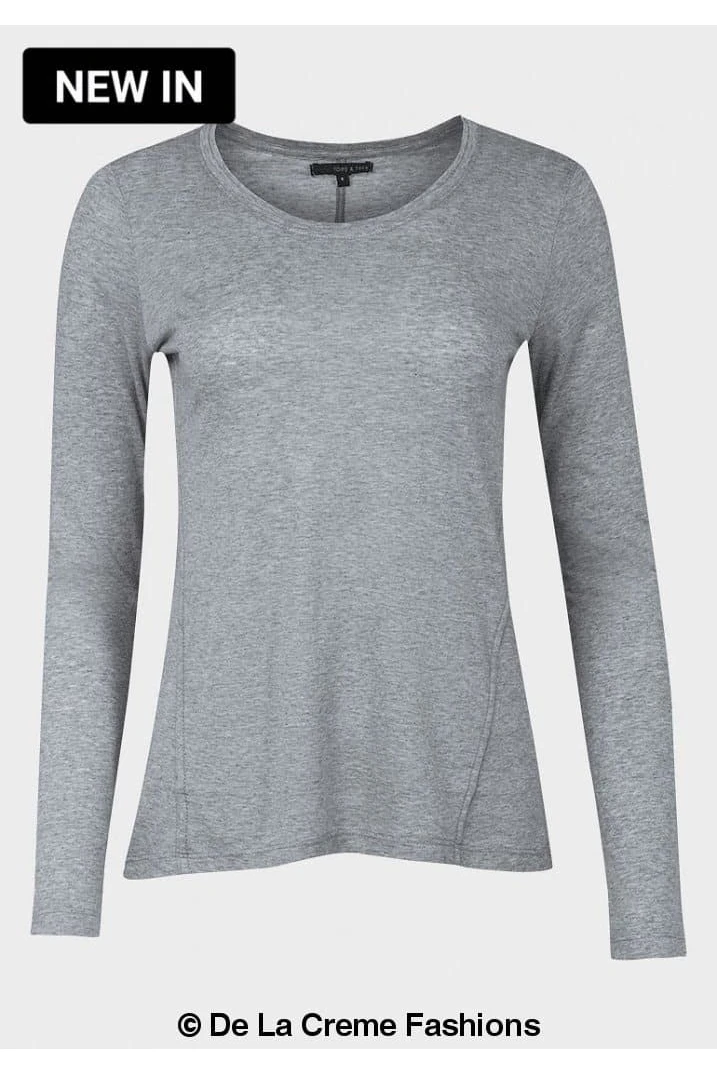 De La Creme Fashions Grey Long Sleeve Top 4 De La Creme Fashions Grey Long Sleeve Top - Image 2