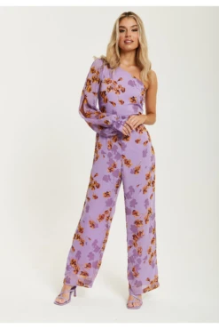 Liquorish Purple Floral Asymmetrical Jumpsuit 10 Liquorish Purple Floral Asymmetrical Jumpsuit -Liquorish || Yumi Shop WQTY1dyG 15659