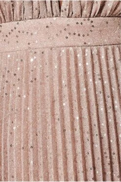 Goddiva Plunge Halterneck Sequin Lurex Maxi - Champagne -Liquorish || Yumi Shop XbQO4KFw 13167