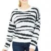 Mela London Zebra Knitted Fluffy Jumper 1 Mela London Zebra Knitted Fluffy Jumper -Liquorish || Yumi Shop Xouxqyuo 13307