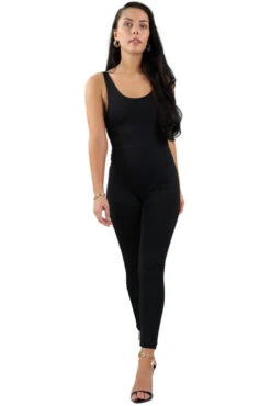 Signage Black Double Layered Sleeveless Jumpsuit -Liquorish || Yumi Shop YGNMxfVd 13760