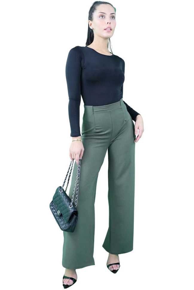 Signage Wide Leg Trousers With Dip Ponnie Waist 3 Signage Wide Leg Trousers With Dip Ponnie Waist