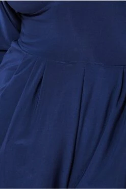 Goddiva Plunging V-neck Jumpsuit - Navy -Liquorish || Yumi Shop Yfa8f4nh 12876