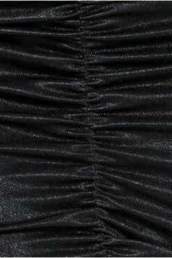 Goddiva Ruched Satin Mini Skirt - Black -Liquorish || Yumi Shop bK51rlyt 11231