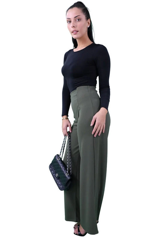 Signage Wide Leg Trousers With Dip Ponnie Waist 4 Signage Wide Leg Trousers With Dip Ponnie Waist - Image 2