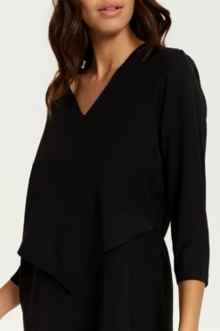 Hoxton Gal 3/4 Sleeves V Neck Layered Relaxed Fit Top 8 Hoxton Gal 3/4 Sleeves V Neck Layered Relaxed Fit Top -Liquorish || Yumi Shop cx8d6png 14952