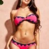 Goddiva Zig Zag Bandeau Bikini - Cerise -Liquorish || Yumi Shop dDM5zy5I 10900