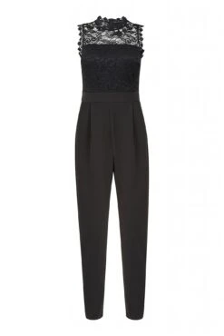 Mela London Black Lace Stretch Fitted Jumpsuit -Liquorish || Yumi Shop e41laMmD 13937