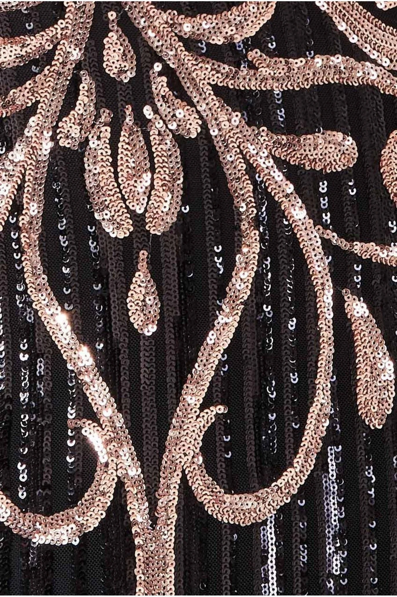 Goddiva Plus Sequin & Mesh Embroidered Maxi Dress - Black 6 Goddiva Plus Sequin & Mesh Embroidered Maxi Dress - Black - Image 4